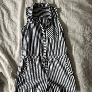 Abercrombie & Fitch blue and white stripped romper